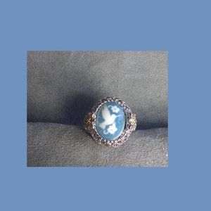 Silver Ring with white humming bird: $5 add on with any purchase